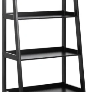 Authentiek Boekenkast - Zwart - 63x40x180cm - Zoster