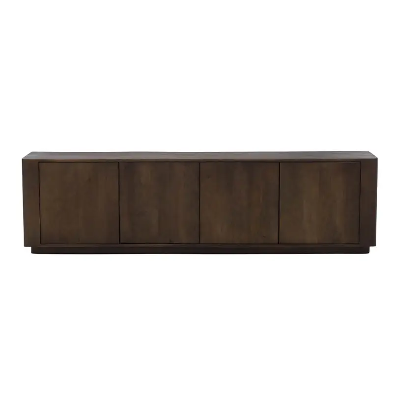 Korting Tv-meubel Donkerbruin Hout - 200x40x55cm - Finn