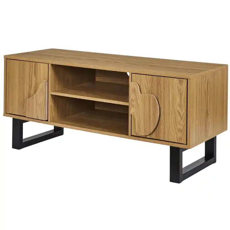 Direct Beschikbaar MISOU Calypso TV Meubel Kast - met Opbergruimte - Wandmeubel - TV Stand - Hout - met 2 Deuren - Wandkast