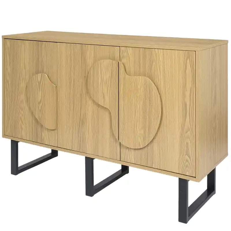 Rechtstreeks Van De Fabrikant MISOU Calypso Buffetkast - Dressoir - Woonkamer - Kast - met Deuren - Opbergkast - Dicht - Industrieel - Hout