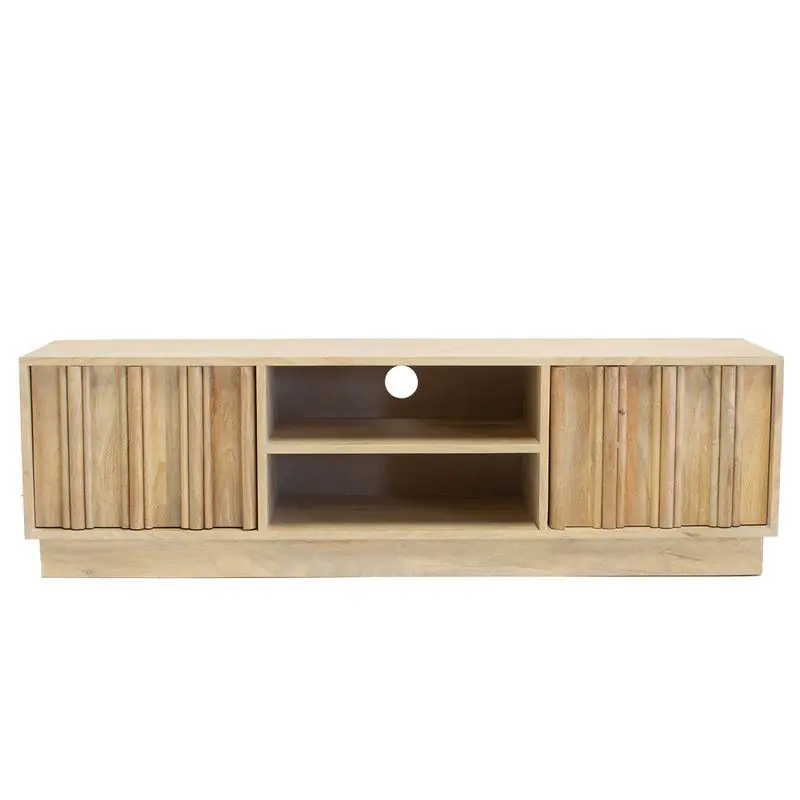 Tv-meubel Naturel Mangohout - 135x35x40cm - Nika Beperkte Voorraad