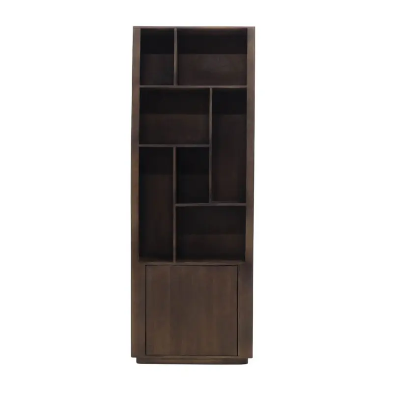 Gereduceerde Prijs Wandkast Donkerbruin Mangohout - 80x45x220cm - Finn