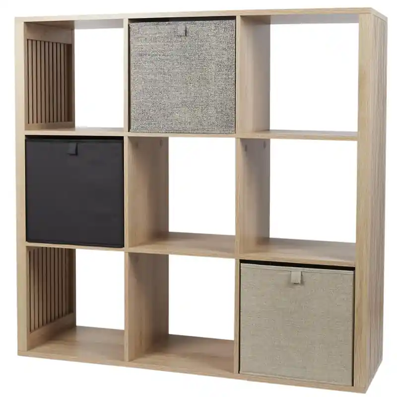 Uitverkoop MISOU Klaus Wandkast - Open - Vakkenkast - met 9 Vakken - Hout - Opbergkast - Speelgoed - Boekenkast