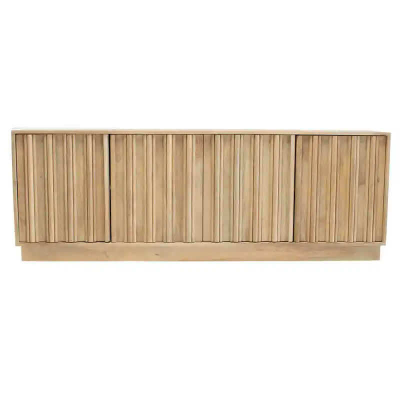 Dressoir Naturel Mangohout - 180x40x63cm - Nika Gratis Retour
