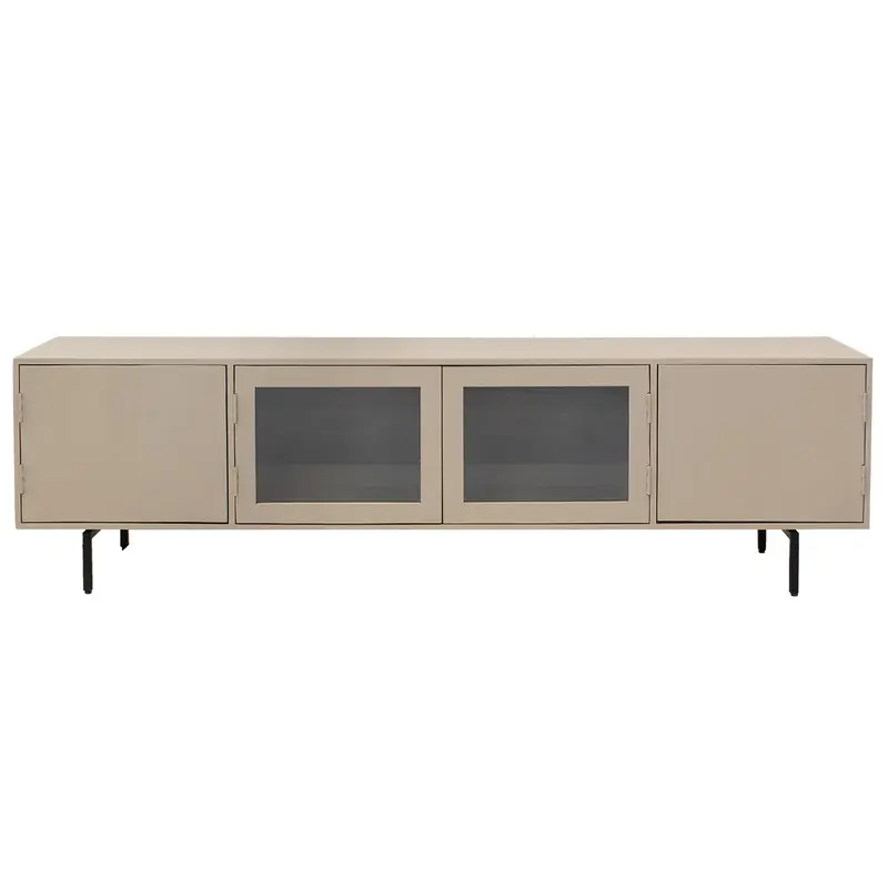Tv-Meubel Taupe Mangohout - 200x45x55cm - 4 Deurs - Gita Plaats Bestelling