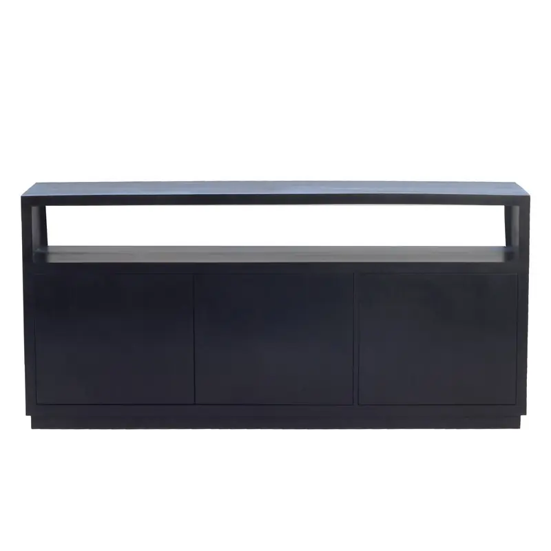 Exclusief Dressoir Zwart - 180x85x40cm - Mangohout - Dressoir Luxurious