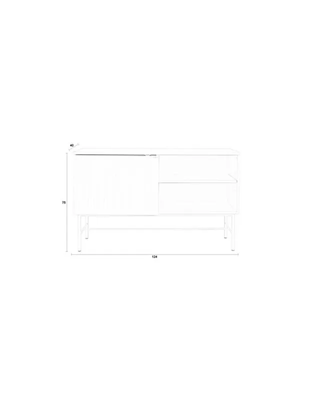 Wereldwijde Verzending Housecraft Living Cayo Dressoir/ Kast Hoog Wit