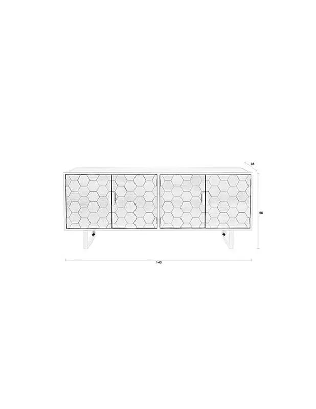 Op = Op Housecraft Living Linc Dressoir/ Kast Laag Hout Zwart