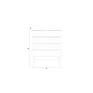 Housecraft Living Cayo Ladekast/ Kast 4 lades Wit Beperkte Voorraad