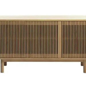 Superprijs Dressoir Naturel Eikenhout - 3-Deuren - 143x45x70cm - Tiber