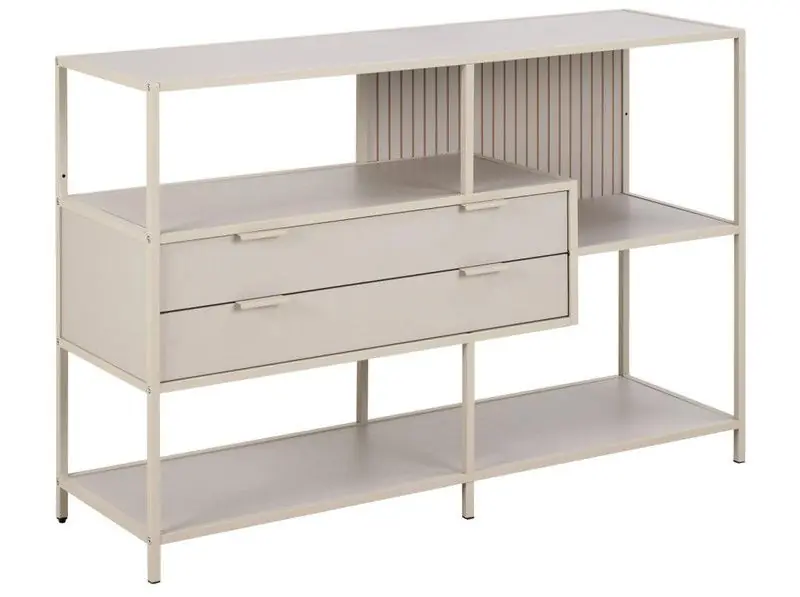 Boekenkast Grijs - Incl. Lades - 114x35x78cm - Varven Gereduceerde Prijs