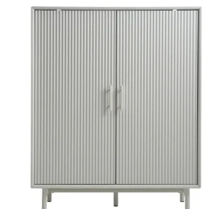 Aanbieding Wandkast Greige Metaal - 2-Deuren - 100x40x125cm - Palma