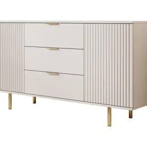 Gecertificeerd Meubella - Dressoir Nicola - Beige - 150 cm