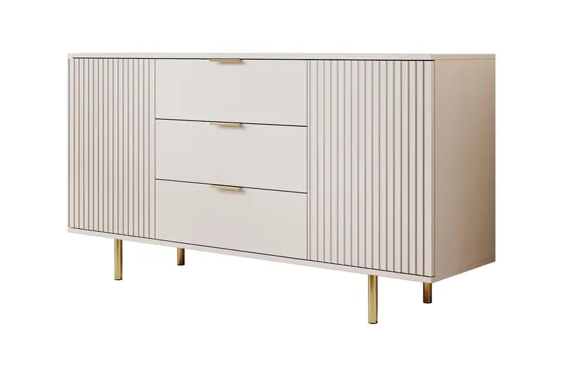 Gecertificeerd Meubella - Dressoir Nicola - Beige - 150 cm
