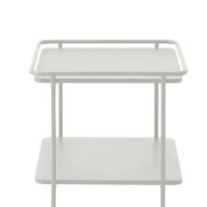 Nachtkastje Wit Metaal - 45x45x44,3cm - Yuba Hoge Kwaliteit