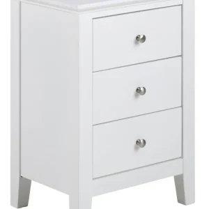 Ambachtelijk Nachtkastje Wit - Dicht - 45x34x62,8cm - Koster