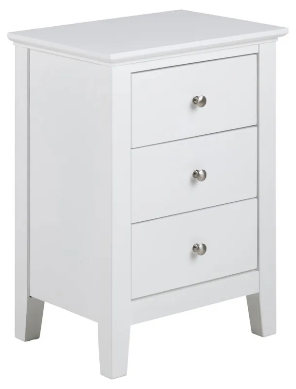 Ambachtelijk Nachtkastje Wit - Dicht - 45x34x62,8cm - Koster