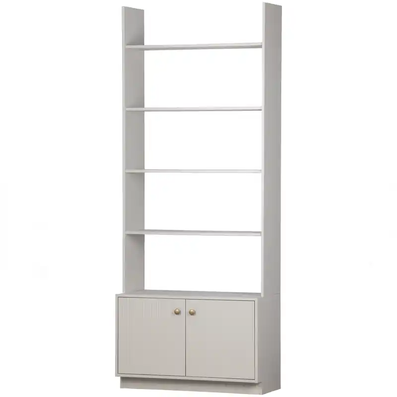 WOOOD Madu Boekenkast - Grenen - Wolkengrijs - 200x80x35 Dagaanbieding