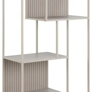 Boekenkast Grijs - 77x35x185cm - Varven Gereduceerde Prijs