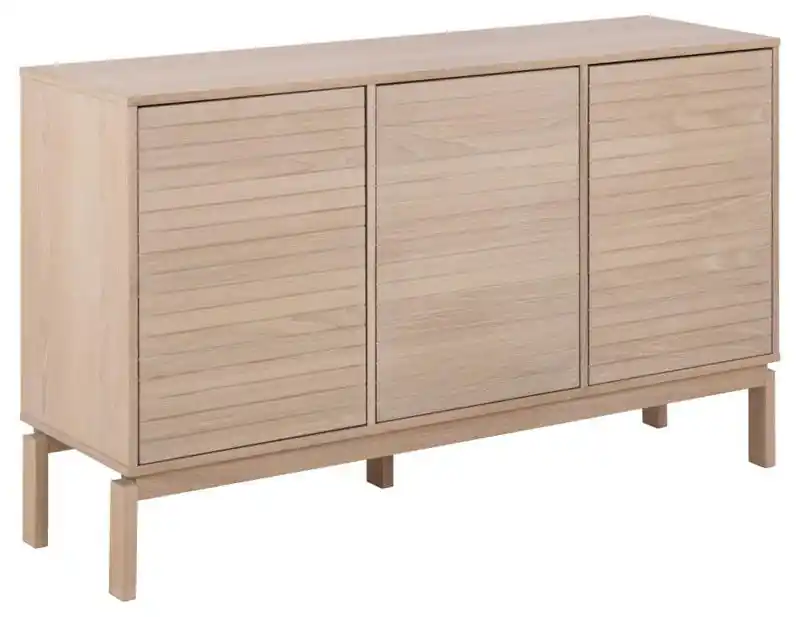 Dressoir - Wit Eiken - 135,4x40x80cm - Klevik Beperkt Aanbod