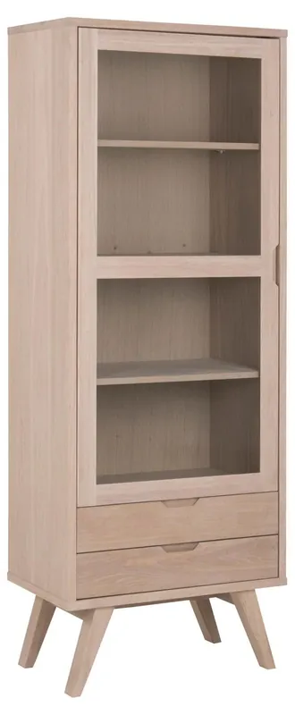 Vitrinekast - Naturel - 72x42x190cm - Annie Speciale Aanbieding