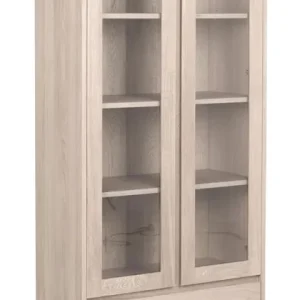 Gratis Verzending Vitrinekast - Naturel - 80x37x178cm - Rosta