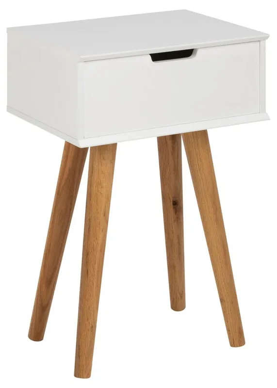 Nachtkastje Wit - 40x30x61,5cm - Nylen Aanbieding