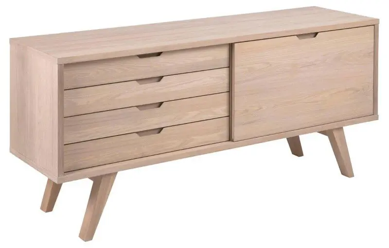 Professioneel Dressoir - Wit Eiken - 160x45x72cm - Annie