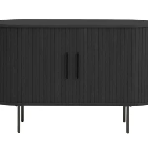 Flitsaanbieding Dressoir Zwart Eikenhout - 120x45x76cm - Nola