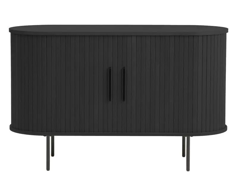 Flitsaanbieding Dressoir Zwart Eikenhout - 120x45x76cm - Nola