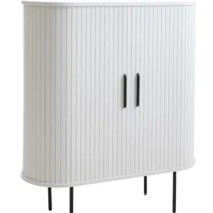 Kast Metaal  Eikenhout Wit - 100x40x118cm - Nola Geld-Terug-Garantie