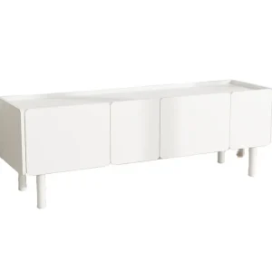 Goedkoop Tv-meubel Wit Metaal - 160x45x55cm - Bera