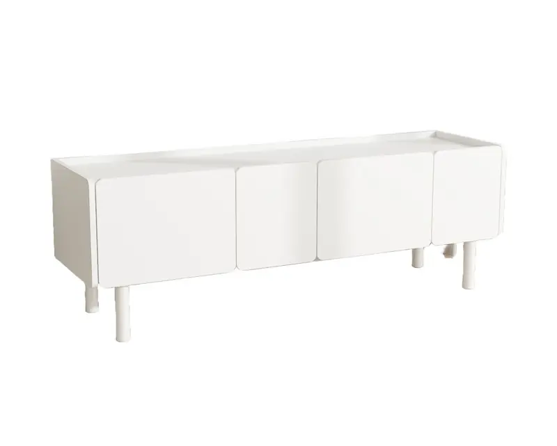 Goedkoop Tv-meubel Wit Metaal - 160x45x55cm - Bera