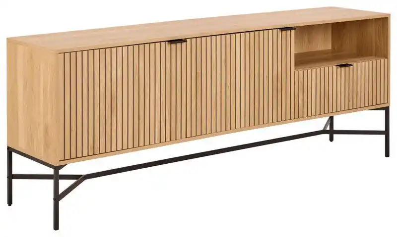 Gratis Verzending Dressoir Naturel Eikenlook - 180x40x70cm - Juna