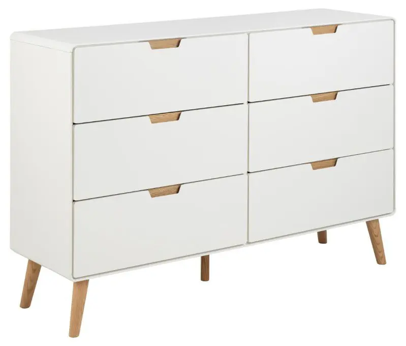 Dagaanbieding Dressoir Naturel - 6-lades - 135x40x90cm - Lowy
