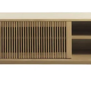 Uitverkoop Tv-Meubel Naturel Eikenhout - 2-Deuren - 143x40x55cm - Tiber
