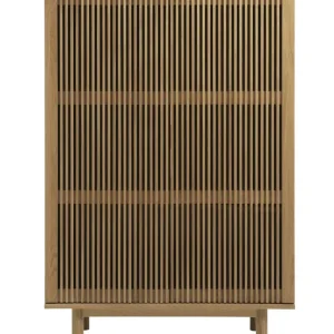 Wandkast Naturel Eikenhout - 2-Deuren - 95x45x140cm - Tiber Veilige Betaling