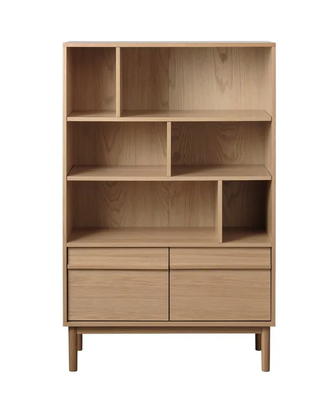 Boekenkast Ponza Naturel Eiken 140cm - Giga Living Geld-Terug-Garantie
