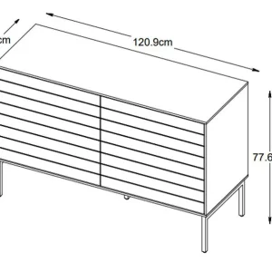 Laatste Kans Dressoir Modica Smoked Eiken 120cm - Giga Living