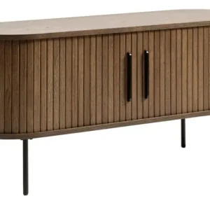 Tv-Meubel Eikenhout Smoked - 40x120x55cm - Schuifdeuren - Nola Ambachtelijk