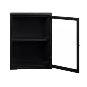 Wandkast Zwart - Metaal - 45x25x60cm - Kast Carmel Tijdelijk Beschikbaar