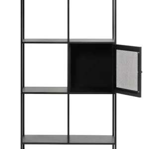 Boekenkast Zwart - 35x80x138cm - Metaal - Kast Malibu Geld-Terug-Garantie