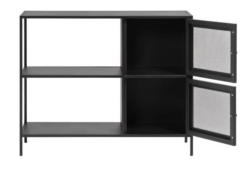 Kast Zwart - 35x100x81cm - Metaal - Kast Malibu Express Levering