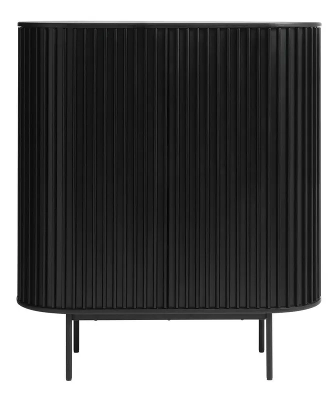 Kast Zwart - 45x110x125cm - Eikenhout - Kast Siena Populair