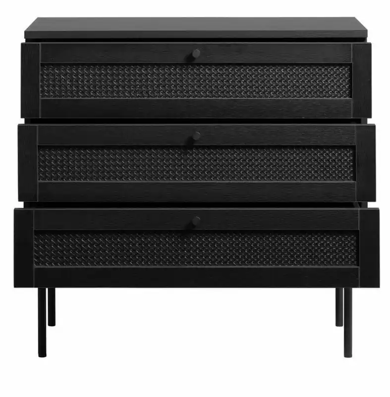 Dressoir Zwart - 40x80x75cm - Melamine - Dressoir Pensacola Bulkbestelling