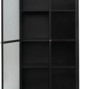 Nieuw Model Vitrinekast Zwart - 40x90x190cm - Metaal - Kast Bronco