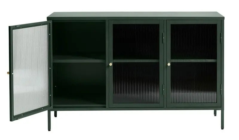 Actieprijs Dressoir Groen - 40x132x85cm - Metaal - Dressoir Bronco
