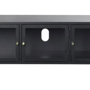 Dagaanbieding Tv Meubel Zwart - 40x132x52cm - Metaal - Meubel Carmel