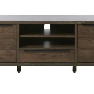 Plaats Bestelling Tv Meubel Donkerbruin - 42x169,8x55cm - Eikenhout - Meubel Arno