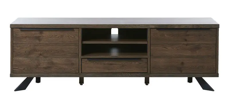 Plaats Bestelling Tv Meubel Donkerbruin - 42x169,8x55cm - Eikenhout - Meubel Arno